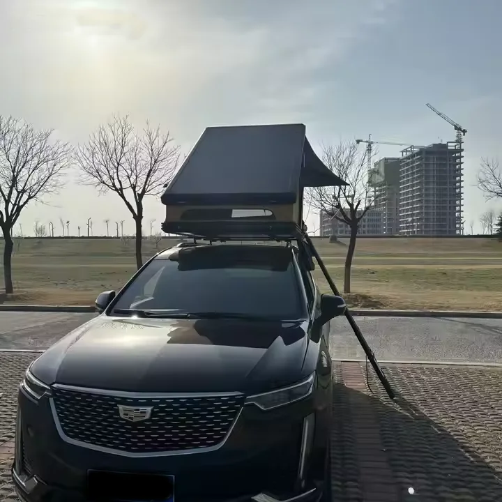 Car Roof Tent Multi-Scenario Smart Ventilation Breathable Canvas for Comfortable Cool Night Outdoor Hard Shell Aluminum