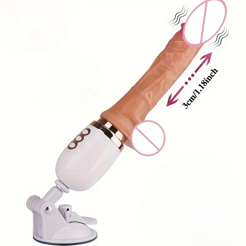 G-spot Stimulation Vibratory sex toy for beginners, 10 powerful vibratory stimulation telescopic with suction cup 7.48 inches