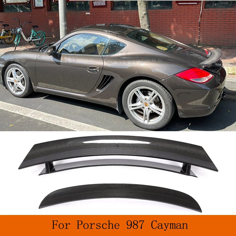 Car Rear Trunk Boot Lip Wing Spoiler For Porsche 987 Cayman 2005 - 2012 Carbon Fiber Rear Trunk Spoiler Wing