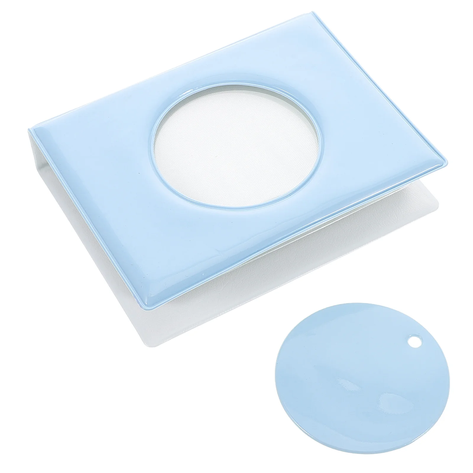 

Photocard Holder Book Sky-Blue Mini 3 Inch Hollow Mirror Photo Album Kpop Photo Collectors Storage Keepsake