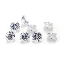 1000pcs Size 0.7mm~2.5mm 5A Round Cut White Cubic Zirconia Stones Loose CZ Synthetic Gems For Jewelry Making