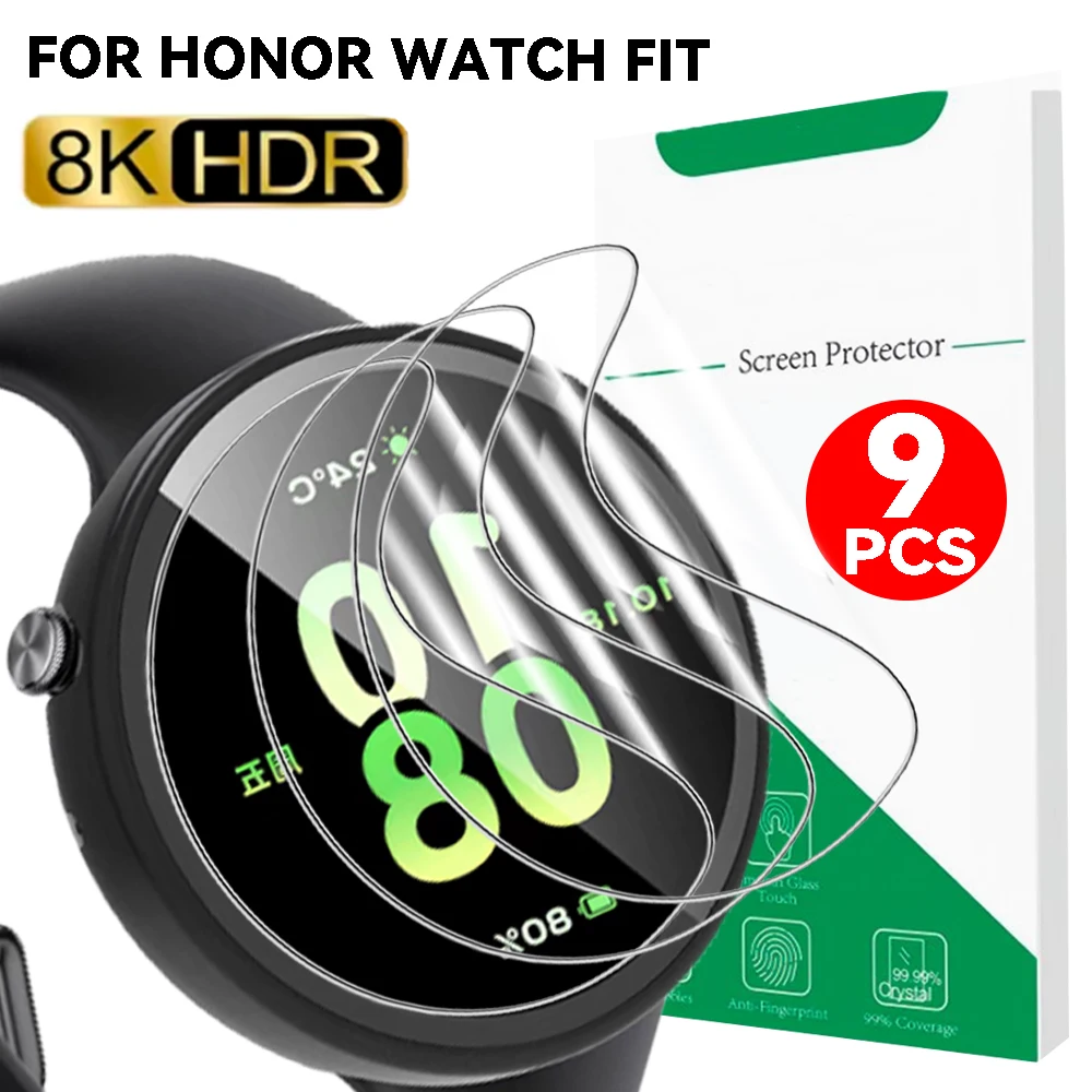

3/6/9 шт. гидрогелевые пленки с полным покрытием для часов Honor, подходят 41 мм, 42 мм, мягкая защитная пленка из ТПУ HD с защитой от царапин, аксессуары для умных часов