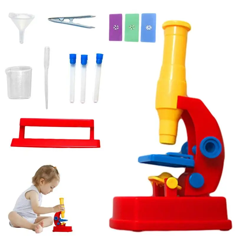 

Children's Microscope Kit Microscope Experiments Set for Kids Angle Adjustment Teaching Science Experiment Supplies for Outdoors