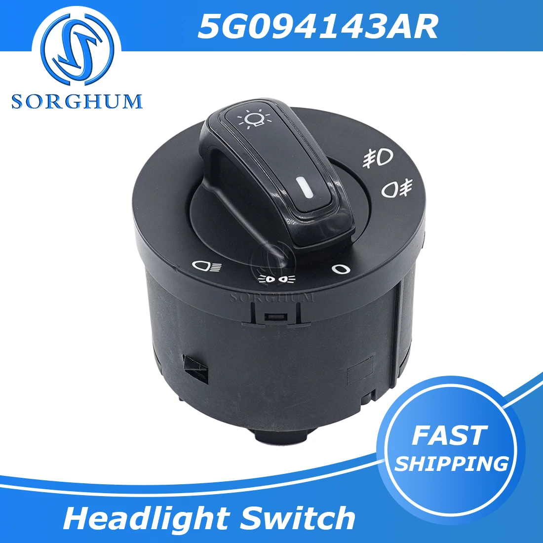 

Sorghum 5G094143AR Car Headlight Fog Head Lamp Light Control Switch Adjust Knob For Volkswagen VW Golf 2013 2014 2015 2016 2019