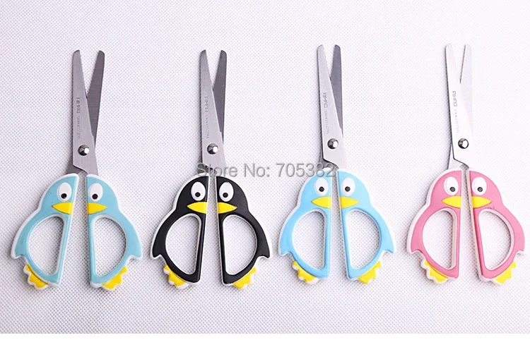1pc Kawaii Penguin Series Round Head Scissors,School Paper Cutting Scissor Stationery Office Kids Supplies (ss-1583)