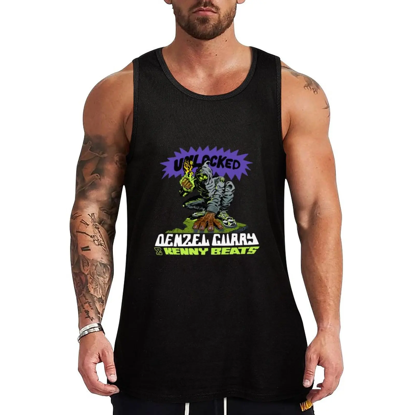 

Denzel Curry Merch Unlocked Tank Top Thin Cool Tank Top Summer Breathable Sleeveless Shirt