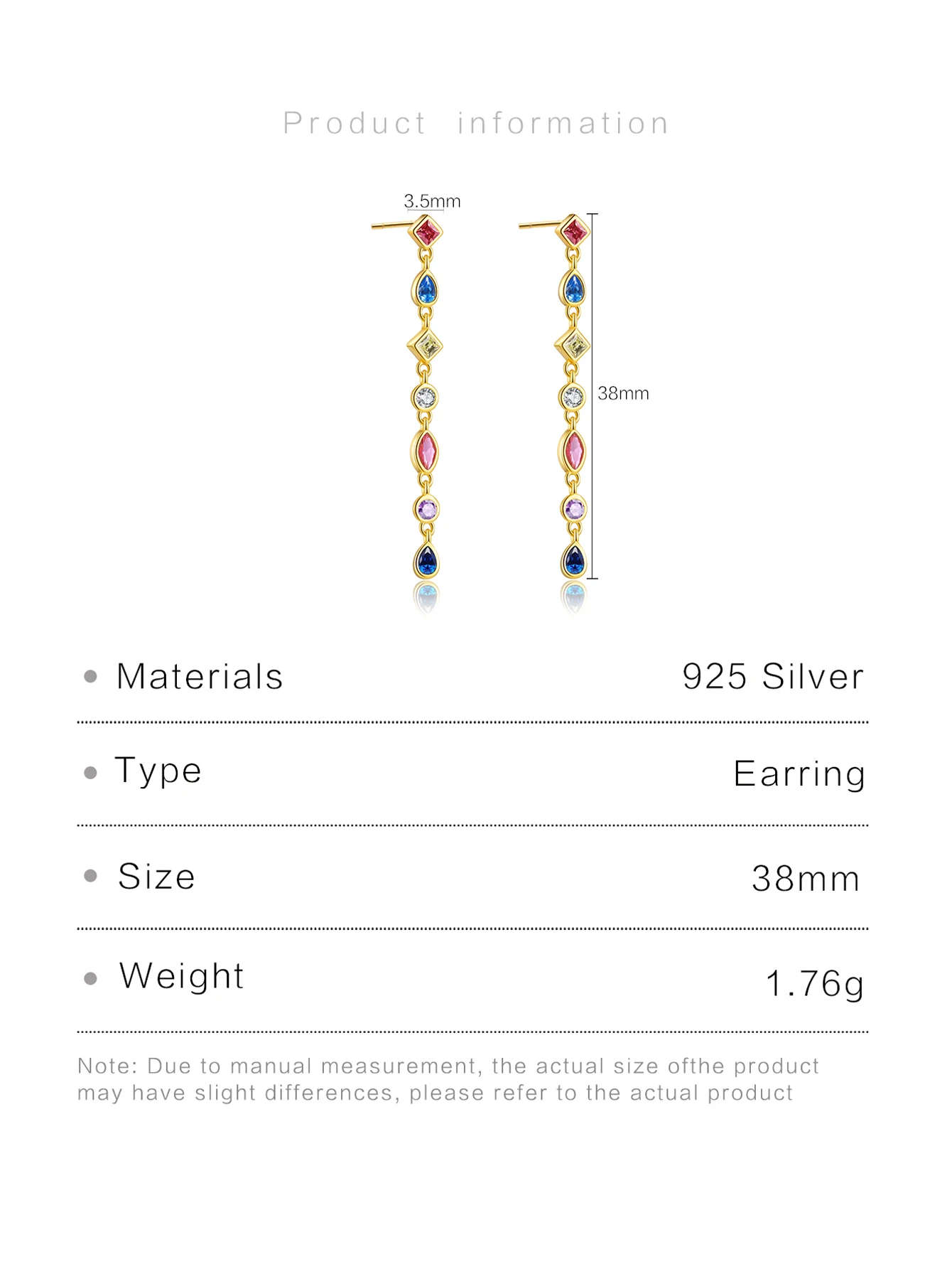 DPLAOPA 925 New Sterling Silver Drop Earring Pendiente Luxury Women 2024 Jewelry Enamal Color Jewels