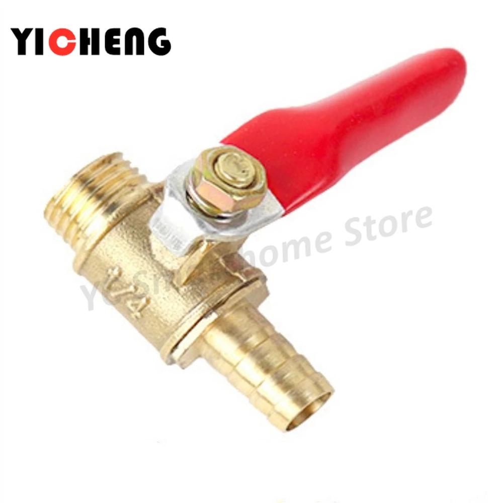 2Pcs 6Mm-12Mmอินไลน์วาล์วบอลวาล์วทองเหลืองHose Barb Fitting,1/4 ''3/8''/2''externalด้าย/ภายในวาล์วบอลวาล์วอุปกรณ์ท่อ