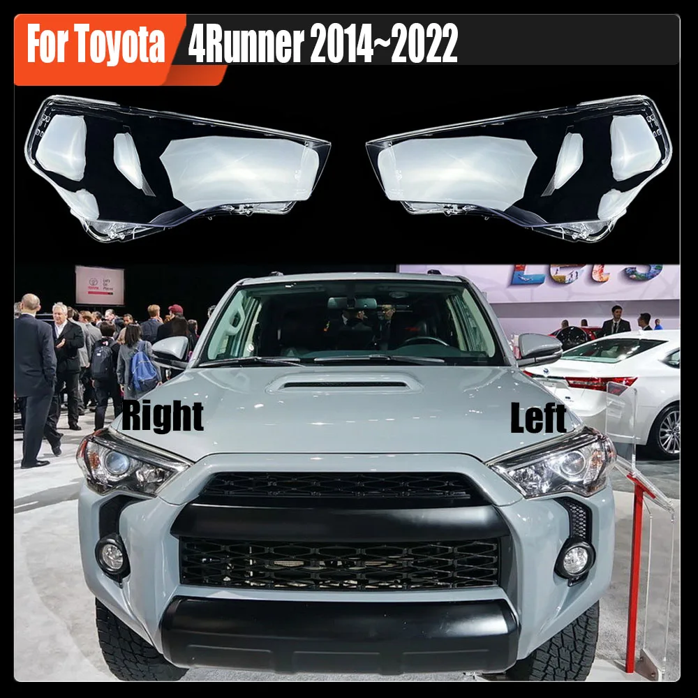 

For Toyota 4Runner 2014~2022 Car Front Headlight Cover Headlamp Lampshade Lampcover Head Lamp light Covers glass Lens Shell Caps