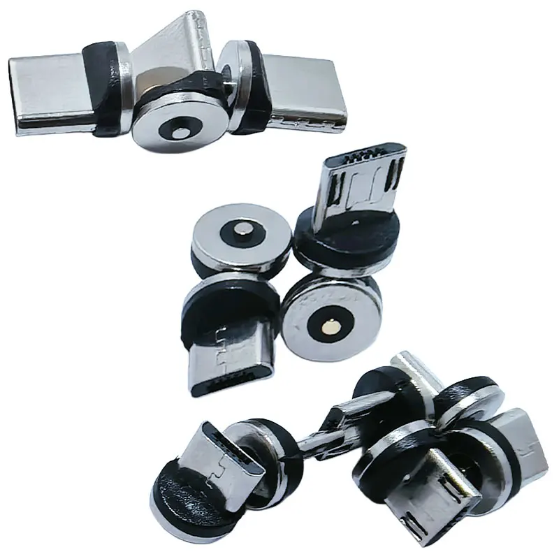 5/10PCS Magnetic Plug Connector Universal Round Magnetic Cable Type C Micro USB Magnet Replacement Parts for Mobile Phones