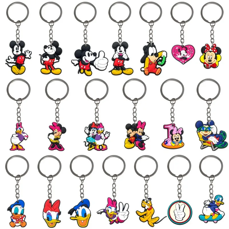 

Hot Selling Mickey Minnie Key Pendant Keychain Creative Packaging Decoration DIY Accessories Car Key Pendant