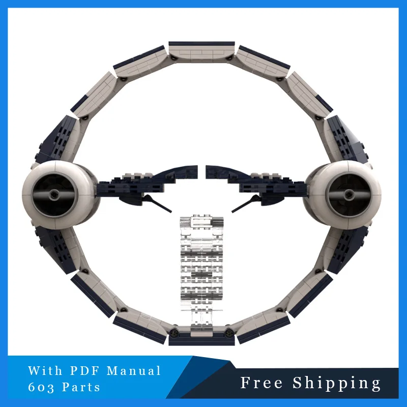 

Лидер продаж603 шт., серия Star Battle, волшебный космический корабль, строительные блоки, креативные кирпичи, модель, детская сборка, дисплей, игрушки, подарки