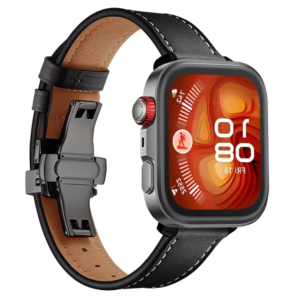 

Genuine Leather Strap for Huawei Watch Fit 3/Fit 4 Business Classic Replacement Bracelet Wristband for Huawei Watch Fit 4 pro