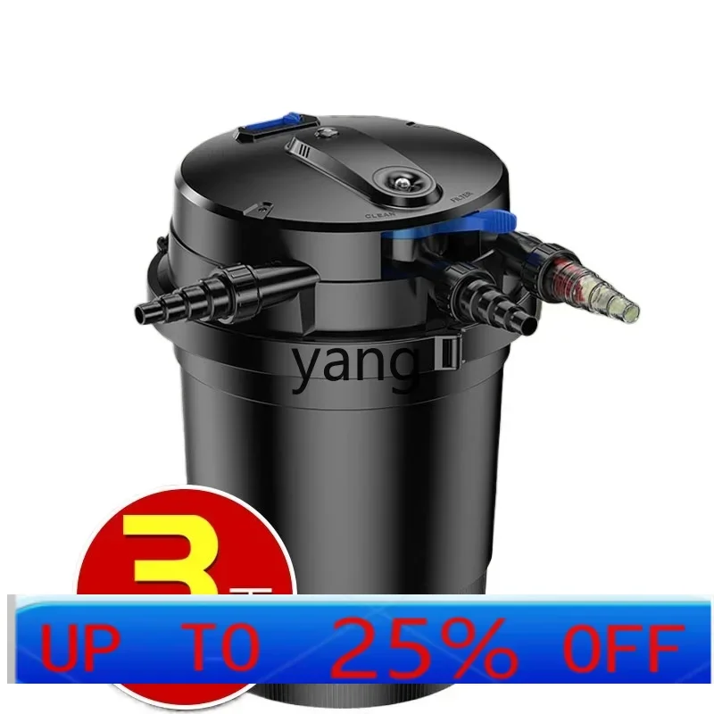 LTT fish pond filter water circulation system external filter bucket outdoor automatic water purification device