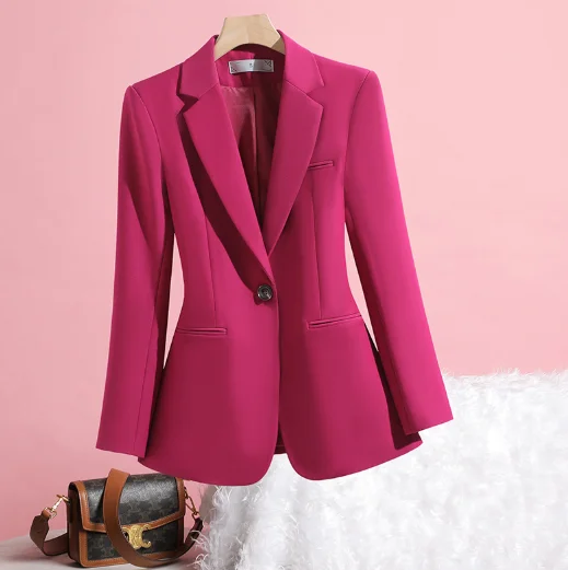 Women's pink long-sleeve professional casual new slim fit business casual shirt