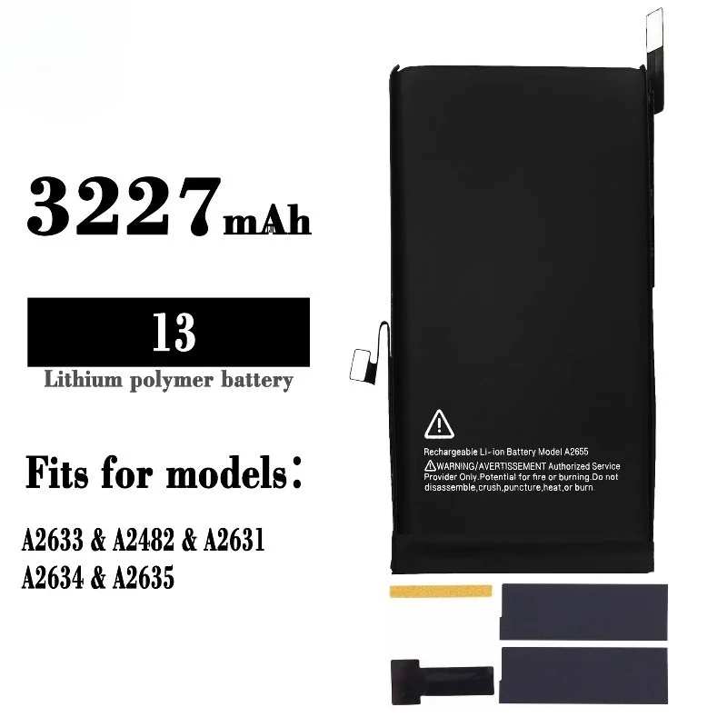 A2633/A2482/A2631 for IPhone 13 Mobile Phone Battery High Quality High Capacity  Replacement Bateria Grade A Cell with Tools