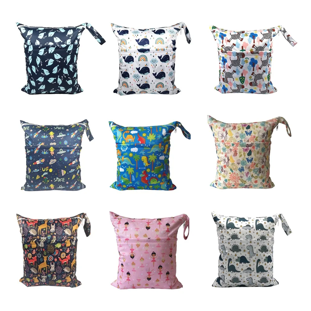 

Водонепроницаемые сумки для подгузников XL с двойной молнией, 40*45 см, для мам, коллекция 2025 года, праздничная серия, незаменимые товары, we tbags