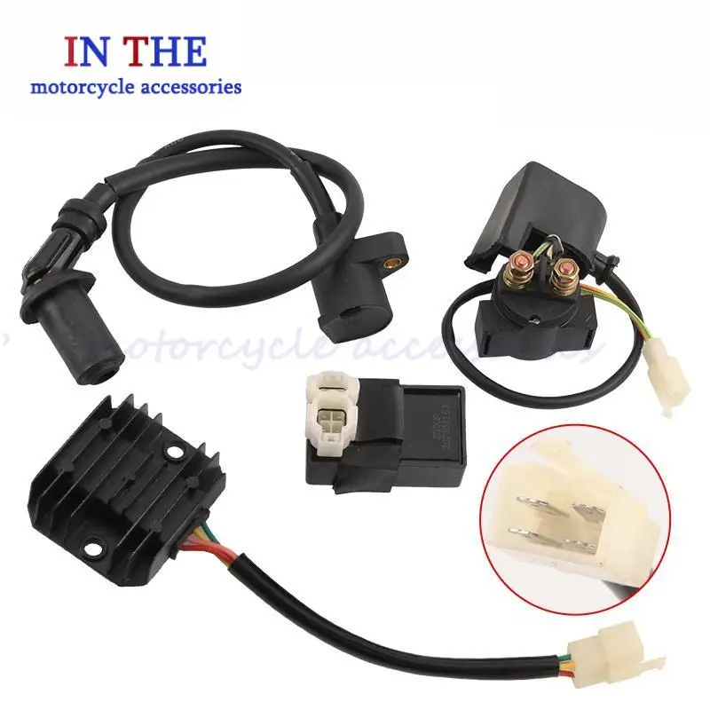 GY6 ignition coil regulator rectifier relay spark plug kit, suitable for ATV off-road bicycles 50cc 1250cc 150cc accessories