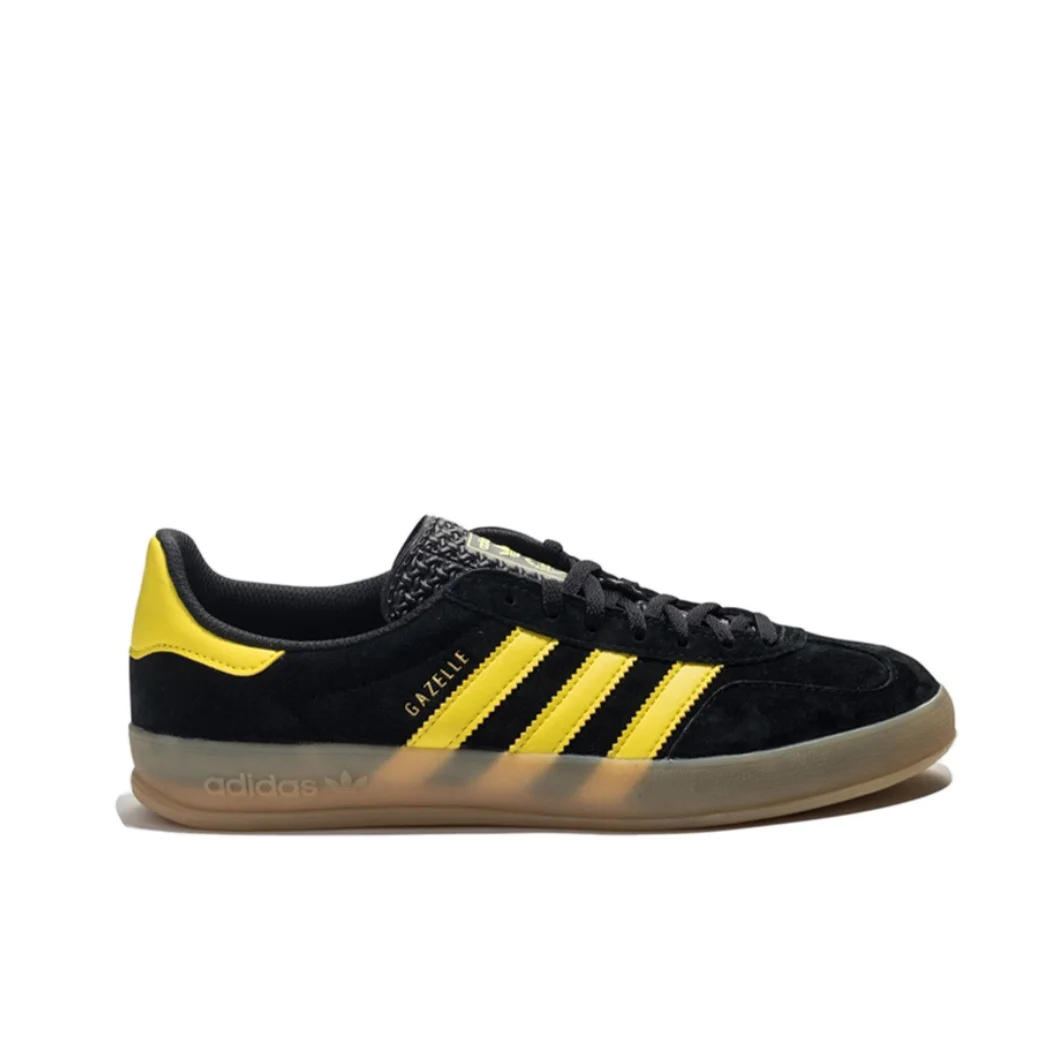 adidas originals GAZELLE indoor Comfortable low top board shoes for men and women dark yellow