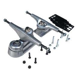 1Set C7 Water Bridge Bracket Stomp Free Land Surf Skateboard Spring Bracket Skateboard Bridge Swivel Flexible Bottom Silver