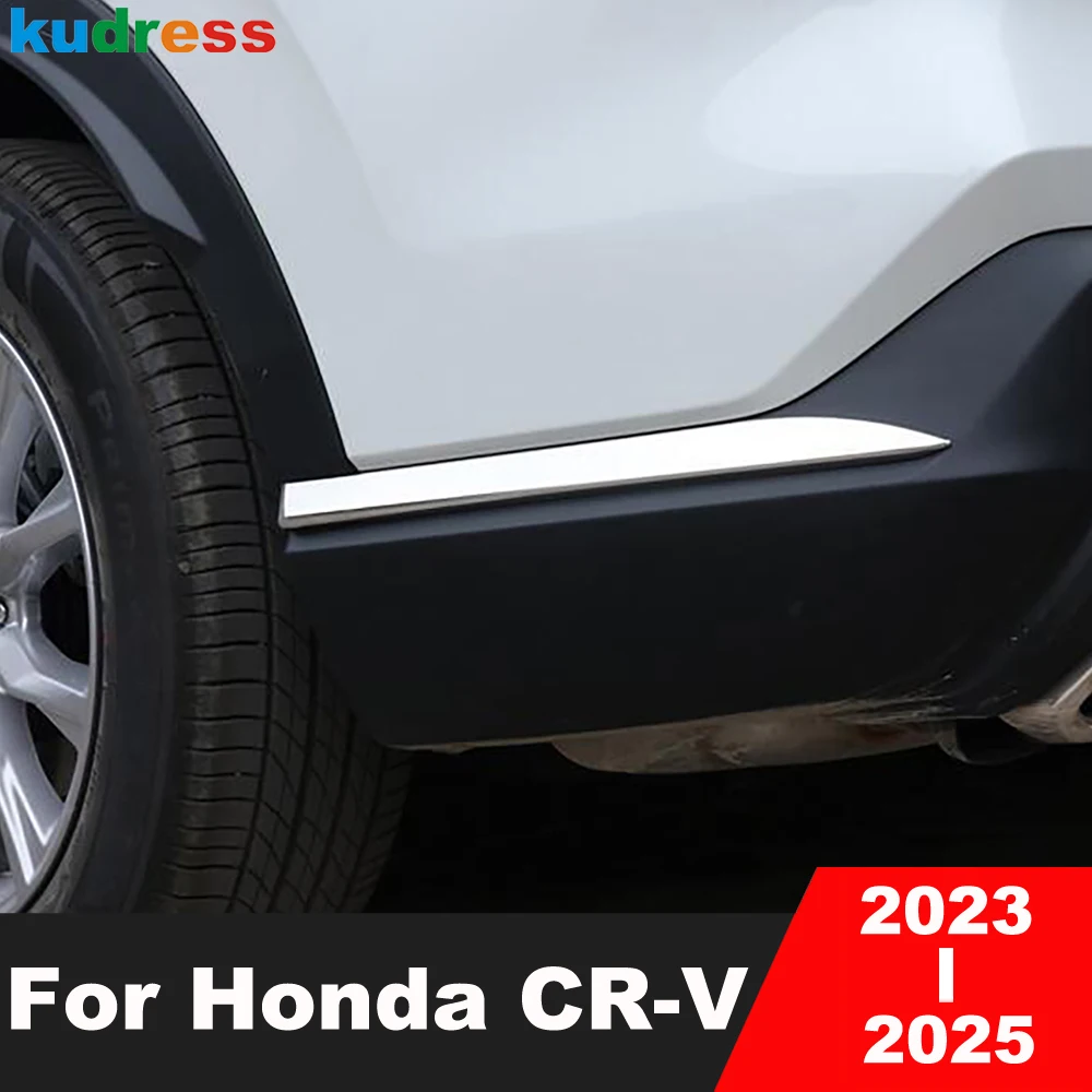 

Для Honda CR-V 2023 2024 2025: Стальные накладки на углы переднего и заднего бампера, защитные полосы от столкновений, аксессуары