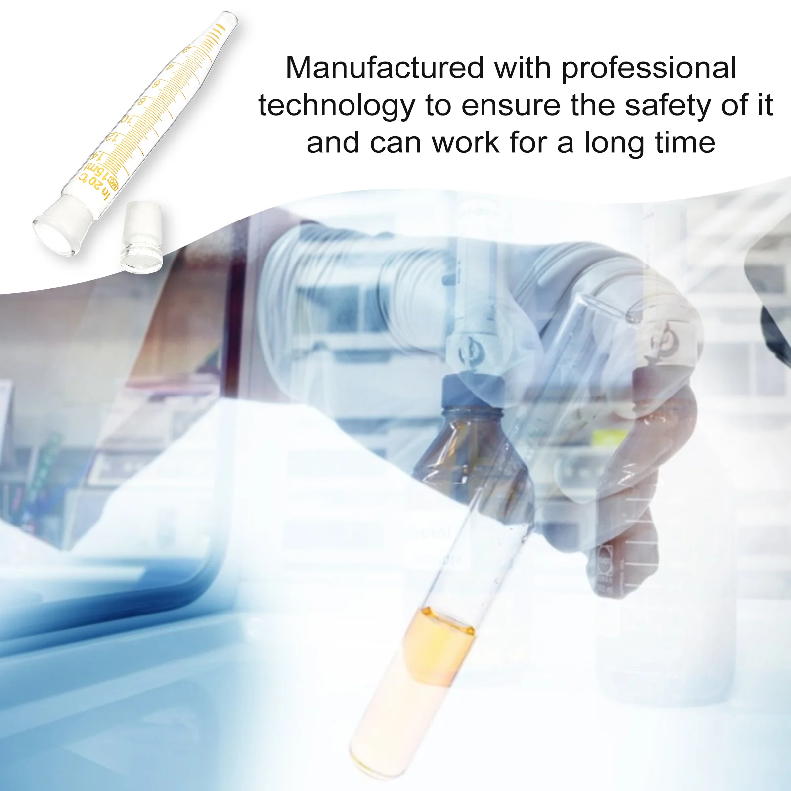 

2Pcs Tubes 15ml Scientific Experimental Disposable Laboratory Test Tube with Cap Leakproof Centrifugal Tube Clear