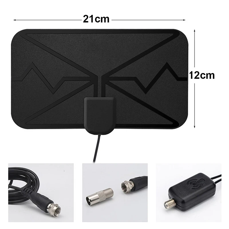 DVB-T2 1080P Digital Antenna for Smart TV; 4K Compatibility; 25dB Amplifier Booster; Perfect for Motorhome and Boat