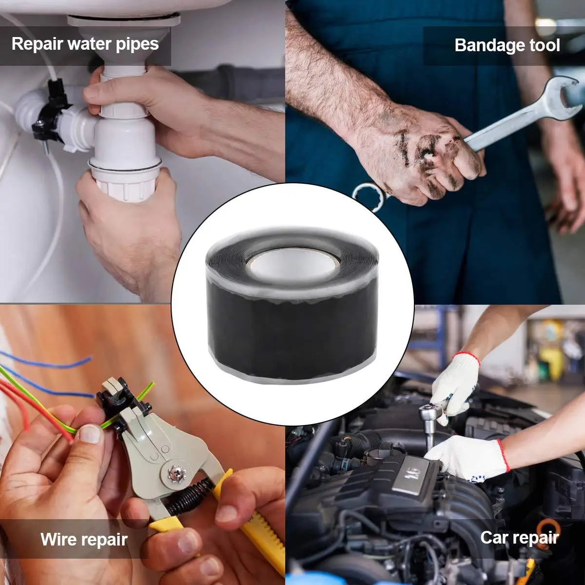 شريط سيليكون ذاتي اللصق لصنابير الحمام مقاوم للماء ومقاوم للحرارة وشريط عازل للضغط العالي للأنابيب #3