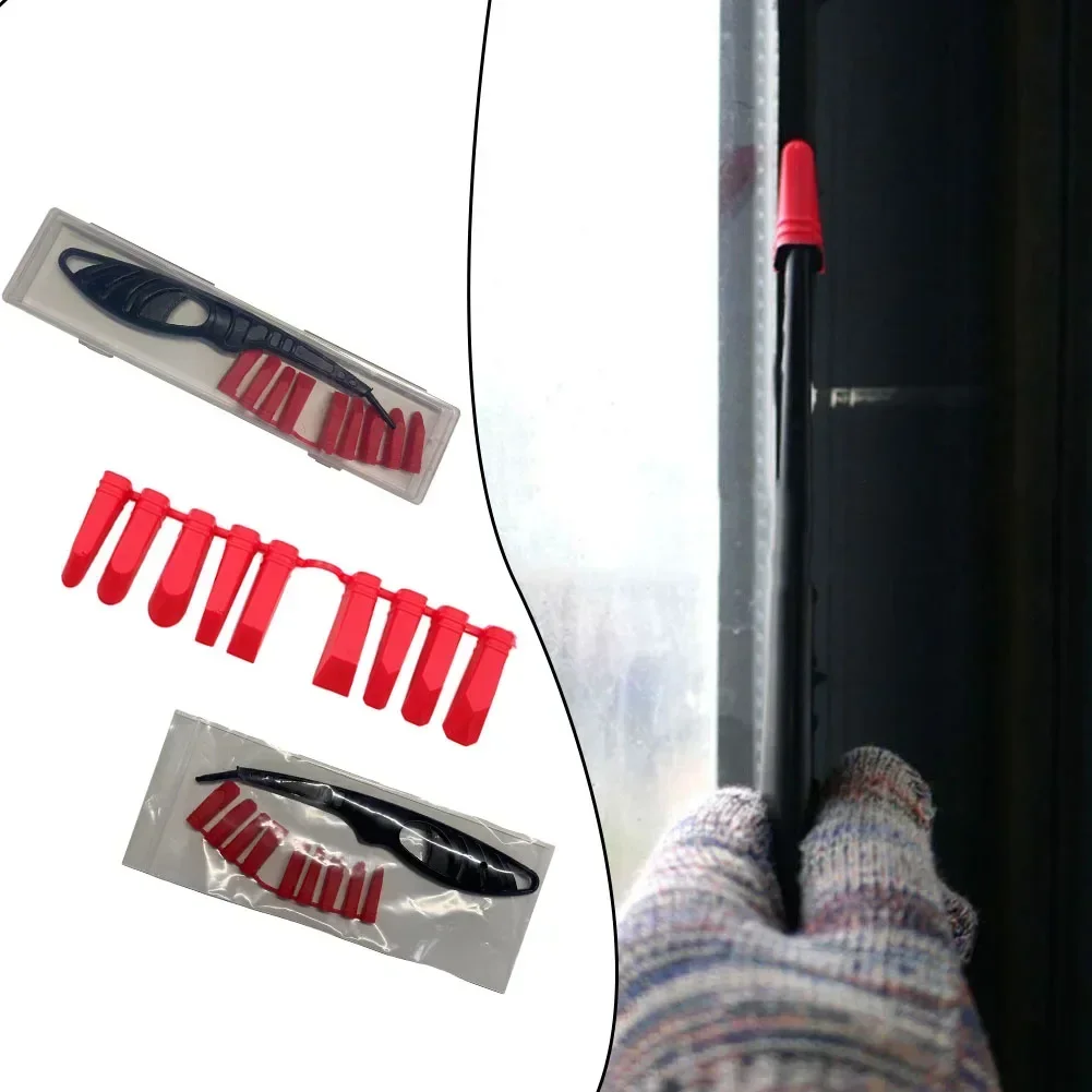 1set Glass Glue Angle Scraper Sealant Spreader Tile Joint Repair Tools Applicator Sets Plastic Glass Cleaning Accessory