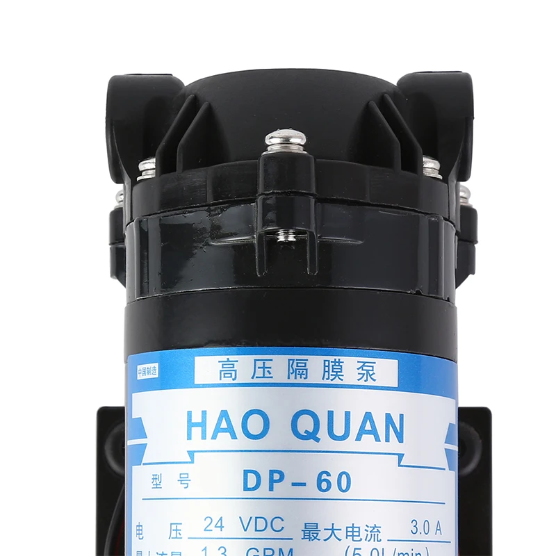 

Portable Electric 5L/min DC 24V Water Pump High Pressure Caravan Small Suction 5m Diaphragm Temperature Resistance DP-60 OEM