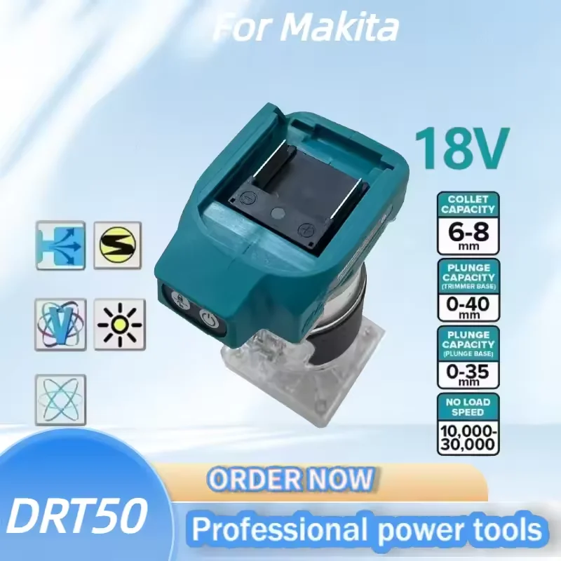 لماكيتا DRT50 اللاسلكي المتقلب قابلة للشحن آلة التشذيب فرش الشق أداة طحن آلة الحفر الخشبية #3