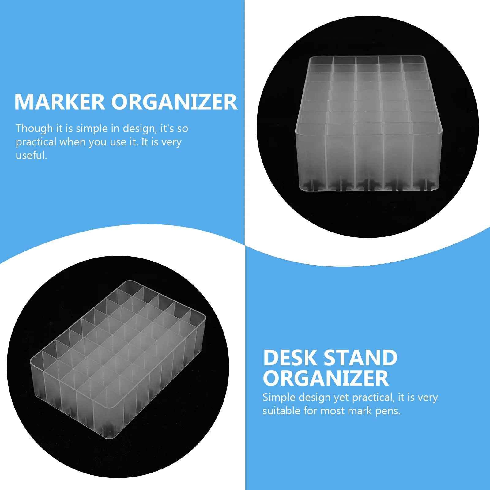 Boîte de rangement de marqueurs, 4 pièces, organisateur de stylos de bureau, support de marqueurs, Base de tri en plastique d'alcool