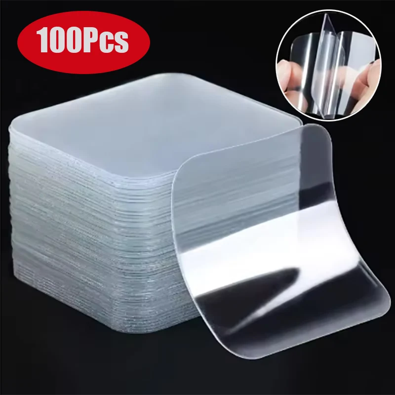 10-100Pcs Double Sided Tape Transparent PVC Nano Tape Waterproof Wall Stickers Reusable Household Products Adhesive