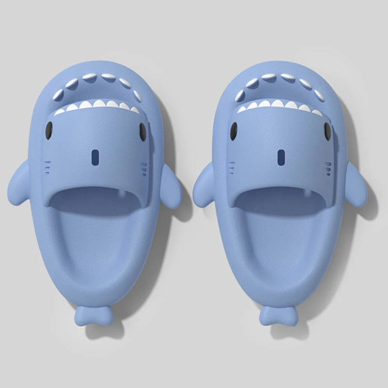 

Children Funny Shark Slippers Summer Cute Cartoon Girl Boy Beach Shoes Sandals EVA Non-slip Indoor Outdoor Thick Bottom Slippers