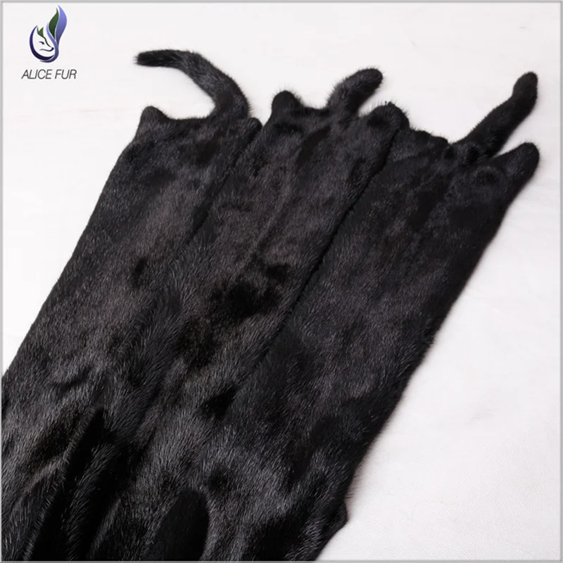 Eco Tanned Real Genuine Natural Mink Fur Pelts For Craft Scarf Winter Accessory