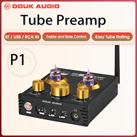 Douk Audio P1 HiFi JAN5725 Vacuum Tube Preamp Bluetooth 5.0 Audio Receiver USB DAC Headphone Amp APTX