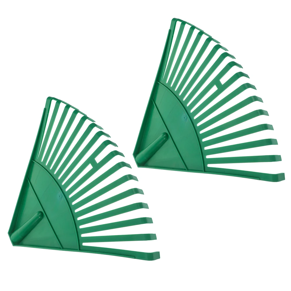 

2pcs Leaf Rake Lawn Garden Tool Large Plastic Grass Rake Grass Head Collector Cleaning Yard Shovel Spade Gardening