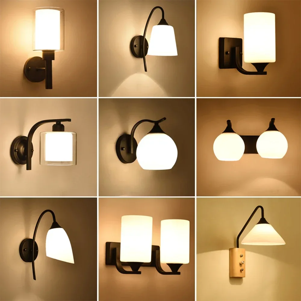 Wall Lamp Vintage Bedside Reading Lamp 110V-220V LED E27 Luminaria Bedroom Wall Lighting Contemporary Retro Lamp
