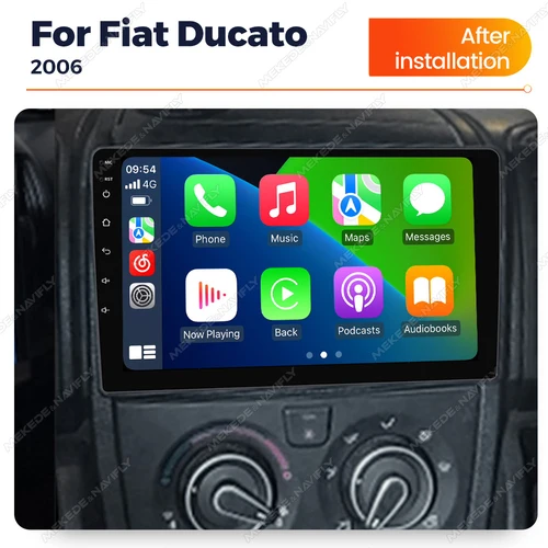 Imagen 2 del producto Radio inalámbrica Carplay auto Android 14 para coche Fiat Ducato Peugeot Boxer 2 Citroen Jumper 2 2006-2015 sistema inteligente GPS para coche