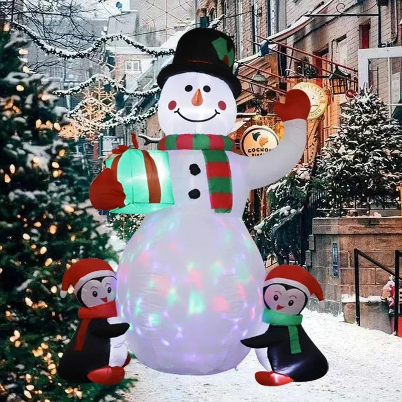 

1.8M Christmas Inflatable Decoration Snowman LED Lights Giant Inflatable Model Indoor Outdoor Ornament Navidad Christmas Decor