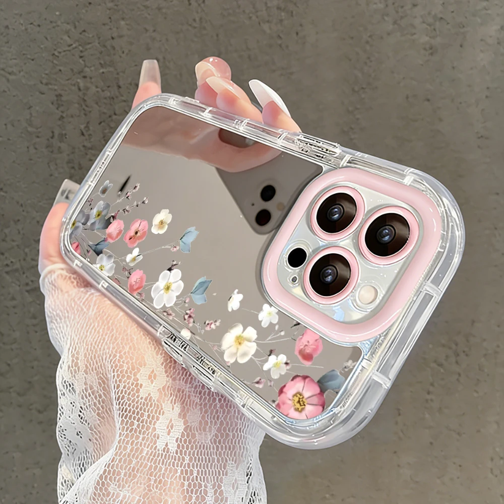 Tulpenblumen Air Cushion Spiegel Handyhülle für iPhone 17 15 14 16 Pro Max 13 12 11 Pro X XR XS MAX 7 8 Plus 17Air Modische Hülle – Detail 11