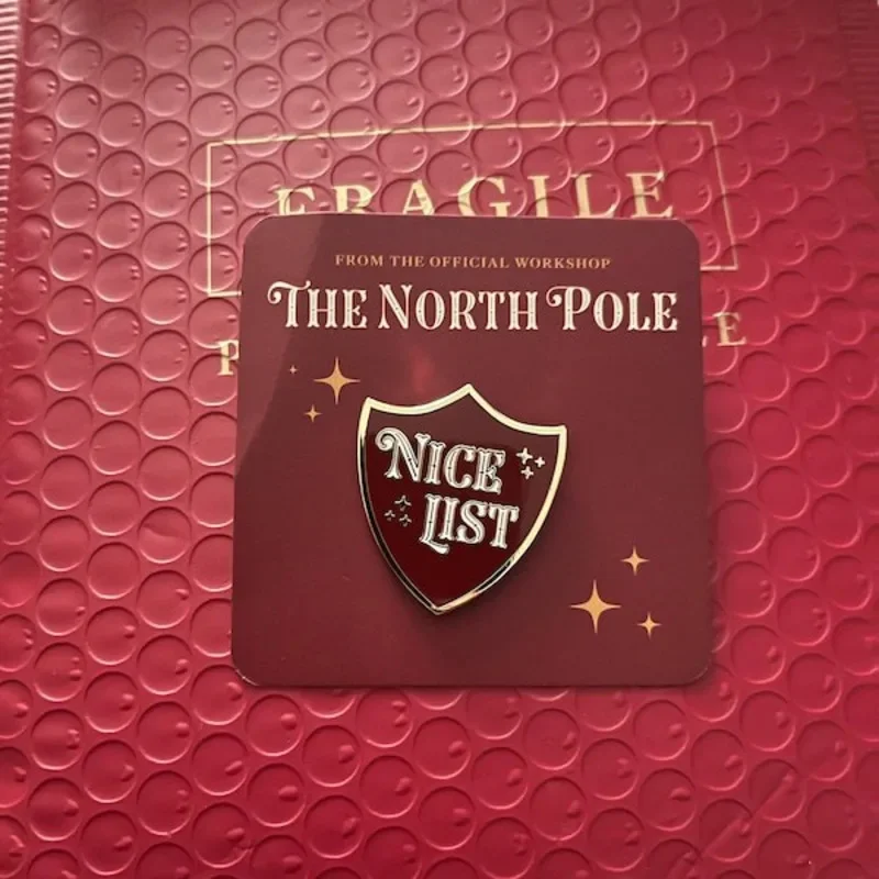 Insignia exclusiva de Papá Noel, lista creativa de Navidad para buenas personas, decoración navideña, broche conmemorativo avanzado, regalo, novedad de 2024