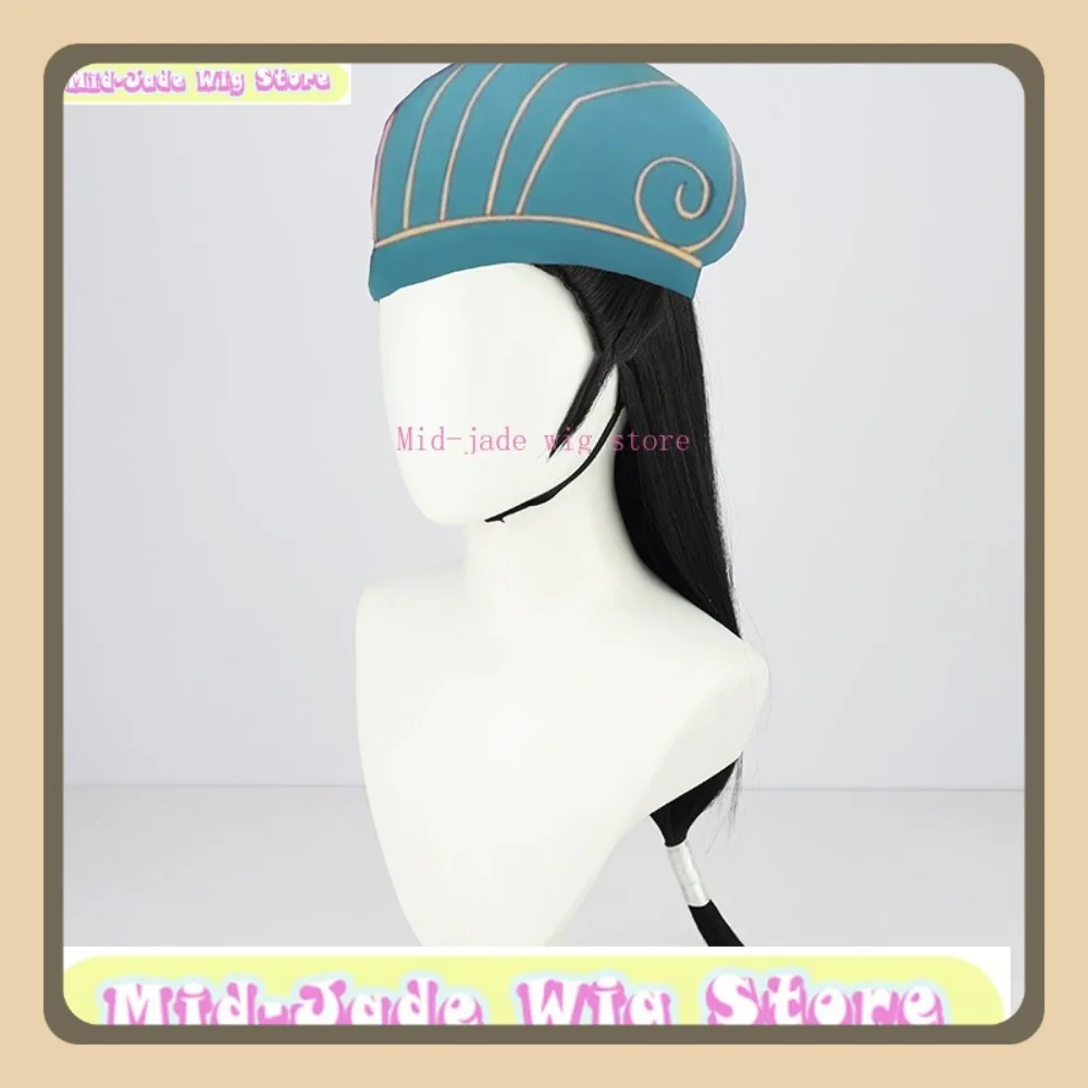 ミッドジェイドウィッグストアヤボーイ孔明コスプレウィッグアニメゲームコスプレブラックハーフジップストレートハロウィンパーティー