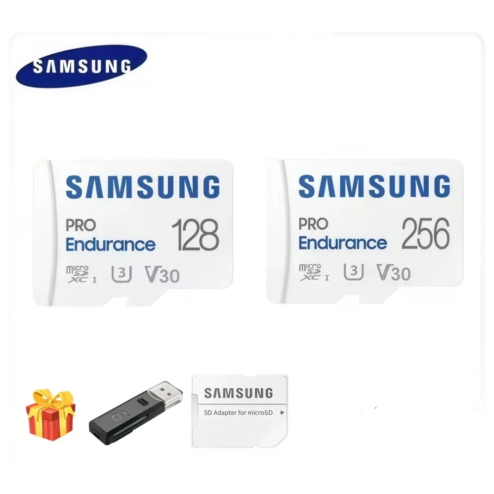 Oryginalna karta pamięci Samsung PRO Endurance 128GB 256GB MicroSDXC z adapterem do kamery samochodowej, kamery osobistej i kamery bezpieczeństwa C10 U1 — zdjęcie produktu 7