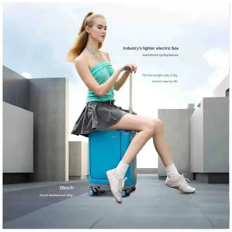2025Smart Suitcase Luggage Ride On Scooter Auto Follow You Bluetooth Usb Travel Elektrikli Case Motorized Luggages Smart Suitcas