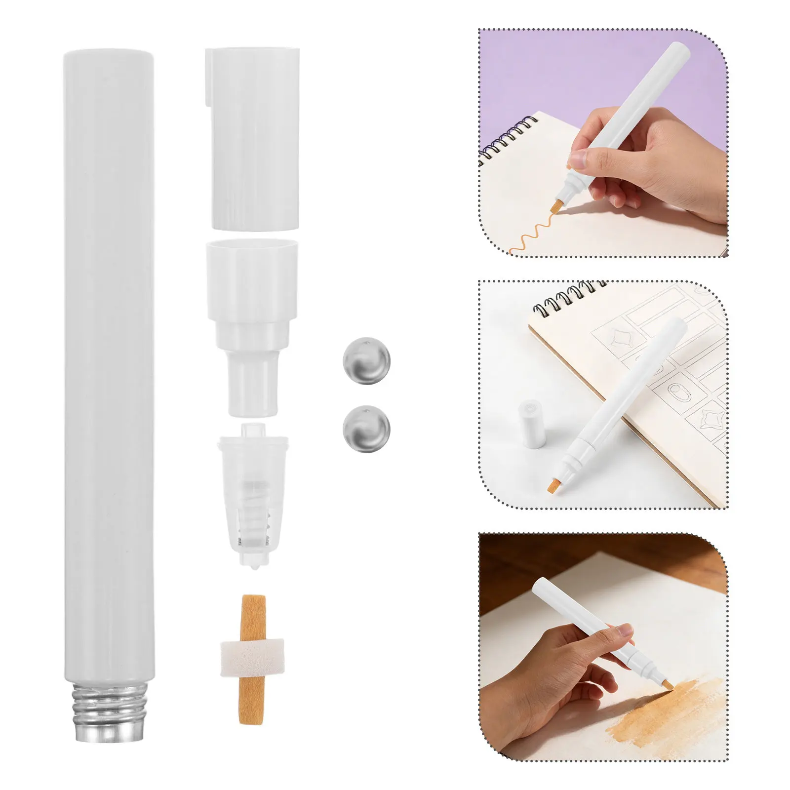 10Pcs Eco Friendly Refillable Paint Markers 4.5mm Empty Fillable Aluminum Acrylic Marker for Artists Professionals Graffiti