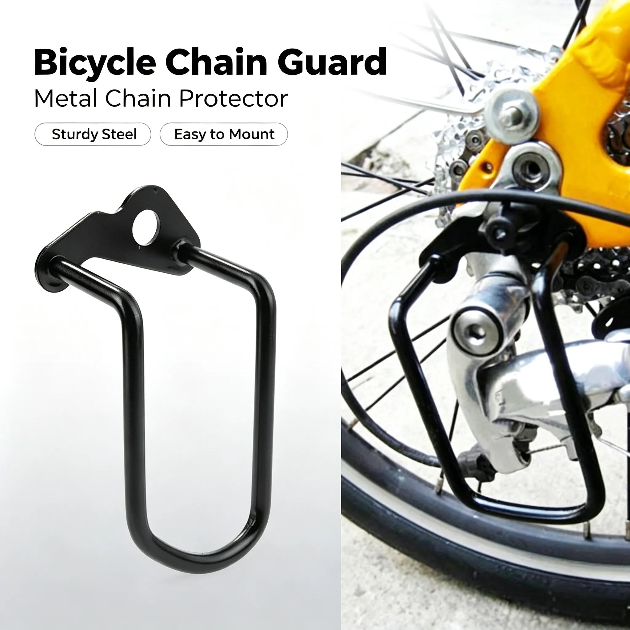 Mountain Bike Road Bicycle Rear Derailleur Protector Gear Folding Bike Guard Protection Black Outdoor Sports Cycling Accessories
