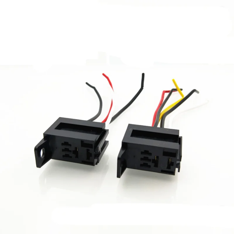 1pcs DIY Car Motor 12V 12 Volt 30A AMP Duty Relay Harness Socket 4pin 5Pin 4Wire 5Wire Sales