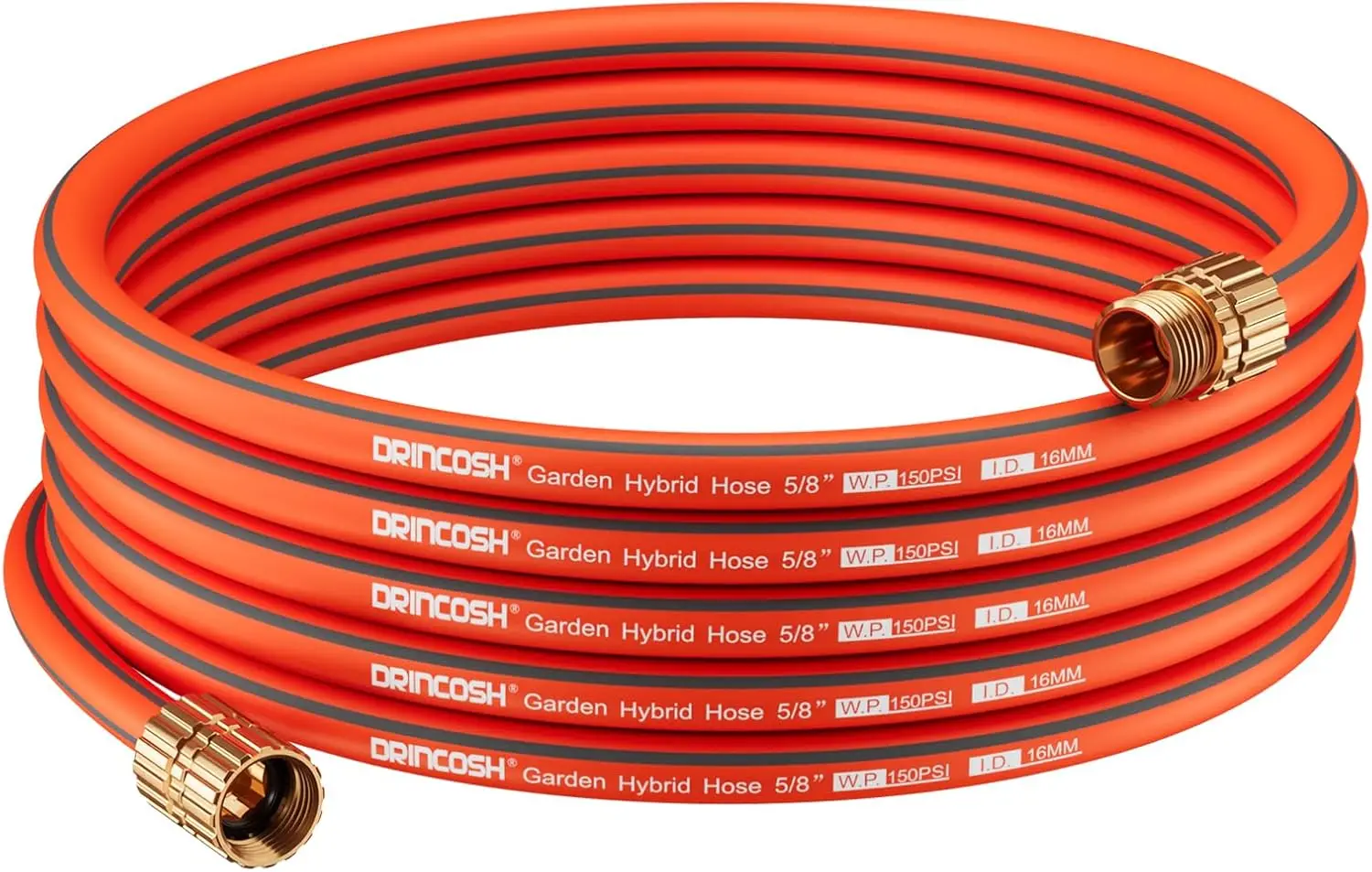 

Гибкий садовый шланг длиной 25 футов, легкий и без ударов, всепогодная резина с никелевыми фитингами для наружного использования