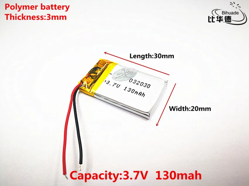 Liter energy battery Good Qulity 3.7V,130mAH,302030 Polymer lithium ion / Li-ion battery for TOY,POWER BANK,GPS,mp3,mp4